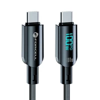 FORCELL F-ENERGY C277 kabelis Type C uz Type C QC4.0 PD 5A 100W Digitālais 1,2 m melns