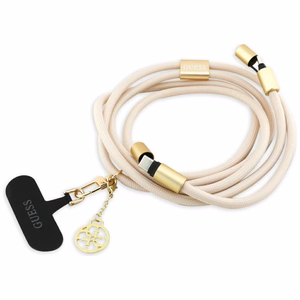 Guess CBDY 4G Charm USB-C / USB-C kabelis 150cm - smilškrāsas
