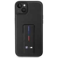 BMW Grip Stand Hot Stamp macins priekš iPhone 14 Plus / 15 Plus - Melns