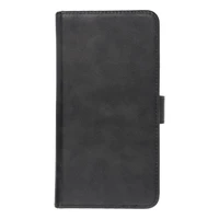 Universāls grāmatas tipa viedtālruņa apvalks COMMON izmērs L, paredzēts IPHONE 6 PLUS / 7 PLUS / 8 PLUS / XS MAX / 11 PRO MAX / SAMSUNG S20 FE / S21 FE / S10 PLUS / A10 / A32 / A54 / XIAOMI 12 LITE / HUAWEI P30 PRO, melns