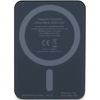 Magnētiskā indukcijas uzlādes ierīce Guess MagSafe Metal Script Logo 5W 3000mAh (melna)