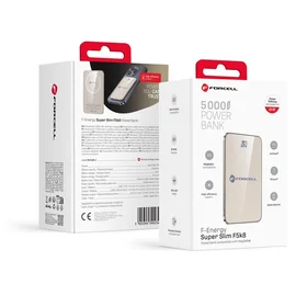 Portatīvais lādētājs saderīgs ar MagSafe Forcell F-Energy SuperSlim F5K8 QC4.0 PD3.0 15W 5000 mAh titāna dykuma krāsa