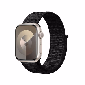 Crong Nylon Reflex Sport siksniņa Apple Watch 38 / 40 / 41 / 42 mm, melna