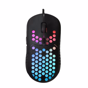 ART wire computer mouse USB A dpi with light AM-99 black