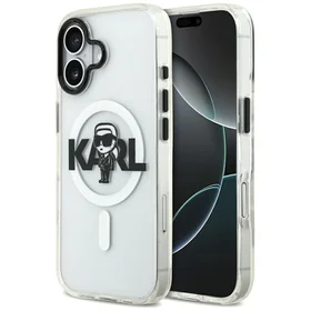 Karl Lagerfeld IML Karl Sketch Logo magnētiskais viedtālruņa apvalks iPhone 17 - caurspīdīgs