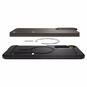 Spigen Tough Armor magnētiskais viedtālruņa apvalks Samsung Galaxy S25 Edge - pelēks/melns