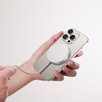 Tech-Protect QI15W-A30 MagSafe indukcijas lādētājs ar USB-C kabeli - sudraba