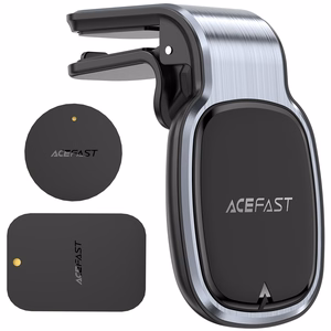 Acefast D16 Magnētiskais auto gaisa ventilācijas stiprinājums - nav nepieciešams MagSafe - pelēks
