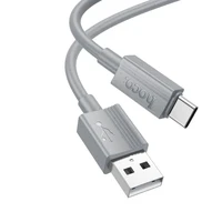 Kabelis USB-A uz USB-C Hoco 3A 1 m X107 pelēks