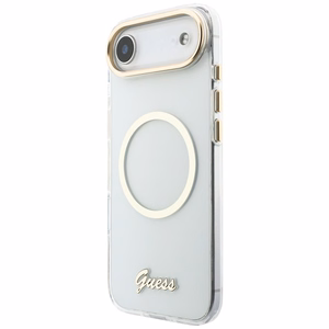 Guess IML Script Metal MagSafe Maciņš for iPhone Air - Clear