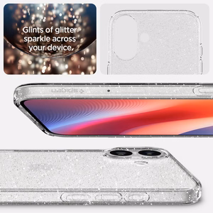 Spigen Liquid Crystal vāciņš ierīcei iPhone 16 6.1", caurspīdīgs ar spīdumiem