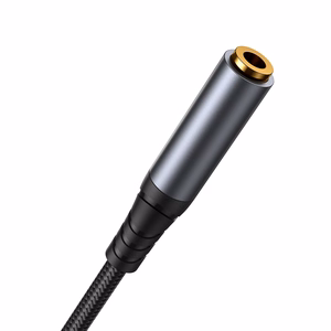 Joyroom SY-A09 AUX pagarinātāja kabelis no 3,5 mm mini jack sieviešu uz 3,5 mm mini jack vīriešu, pīts, 1,2 m (melns)