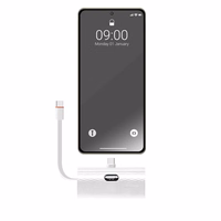 Portatīvais lādētājs Forcell F-Energy Power Plug F5K3 PD 20W 5000 mAh ar iebūvētu savienotāju USB C balta