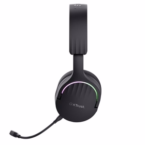 Trust GXT 491 Fayzo Austiņas ar mikrofonu vadu un bezvadu galvasspiede spēlēm USB Type-C Bluetooth melnas