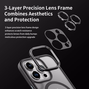 Rock Guard Touch Matte Series Magnētiskais viedtālruņa apvalks Iphone 16 Pro Max zils