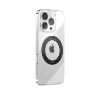 Joyroom JR-16JL6 iPhone 16 Pro īpaši plāns MagSafe saderīgs apvalks ar 360° gredzenveida statīvu - melns