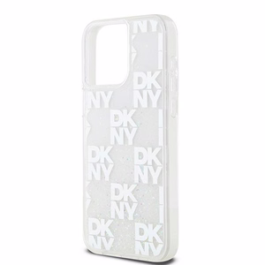 DKNY Šķidrs spīdumu daudzlogo viedtālruņa apvalks iPhone 15 Pro Max - balta