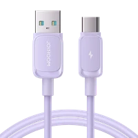 Joyroom Multi-Color Series A14 USB-A / USB-C 3A 1.2 m kabelis - violets