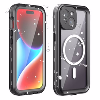 Ūdensnecaurlaidīgs apvalks SHELLBOX DOT saderīgs ar MagSafe IPHONE 15 melns