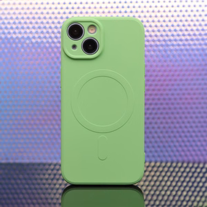 Maciņš Simple Color Mag priekš iPhone 16e / 17e gaiši zaļš
