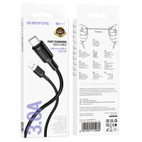 Borofone Kabel BX111 Feliz (m) - USB uz Type C - 3A 1 metrs melns