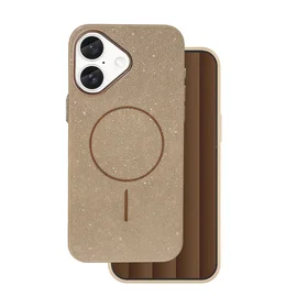 Glitter Thin Mag case for iPhone 16e / 17e brown