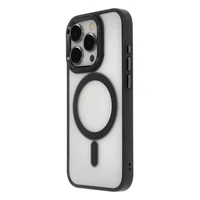 Viedtālruņa apvalks (Satīniski elegants Mag Case) iPhone 12 / 12 Pro 6,1" - melns