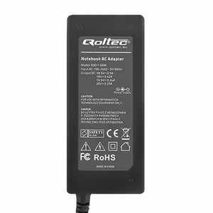 Qoltec 50011 strāvas adapteris iekštelpu 65 W melns