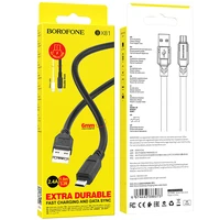 Kabelis BX81 Goodway - USB uz Micro USB - 2,4A, 1 metra garums melns