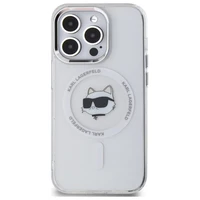 Karl Lagerfeld IML Metāla Choupette galva MagSafe apvalks iPhone 13 - balts