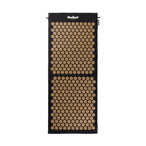 REBEL ACTIVE ECO XL akupresūras paklājs ar spilvenu, 110 x 42 cm, zeltainas adatiņas