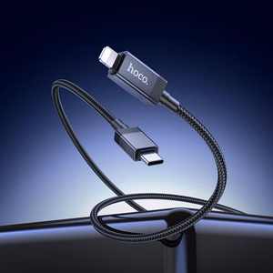 Cable USB C to Lightning Hoco PD 27W with display 1 m X118 black
