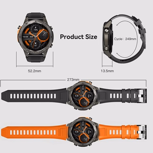 Blavec viedpulkstenis M-03 Predator AMOLED GPS balss zvani (SWM03-GP) grafīta + 1 siksna
