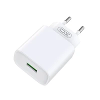 XO sienas lādētājs CE02D QC 3.0 18W 1x USB balts + microUSB kabelis