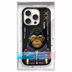 Nimmy Cool&Cute 2.0 Monkey Case for iPhone 16 Pro - Black