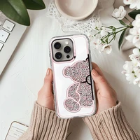 TEDDY BEAR viedtālruņa apvalks IPHONE 16 rozā
