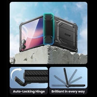Supcase IBLSN Armorbox viedtālruņa apvalks Samsung Galaxy Z Flip 7 - melns