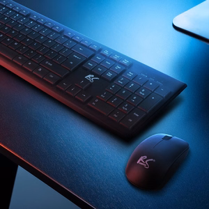 NanoRS bezvadu tastatūra un pele ar ergonomisku dizainu RS580
