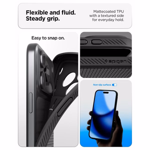 Spigen Liquid Air maciņš modelim iPhone 18 Pro Max / 17 Pro Max – krāsa: matēta melna