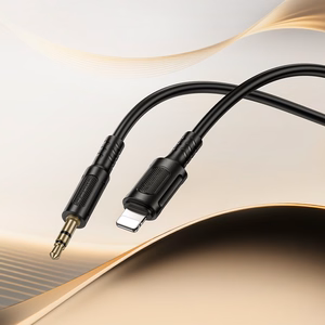 Borofone AUX kabelis BL25 Nice - Lightning uz jack 3,5mm - 1 metrs melns