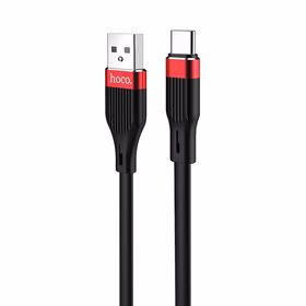 USB kabelis Hoco U72 Type-C 1,2 m silikona melns