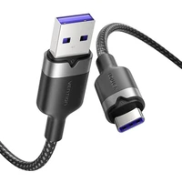 USB 2.0 A uz USB-C 6A Vention CTOBF 1M kabelis (melns)