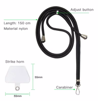 Universāla kakla siksna telefoniem violeta