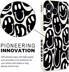 Pnakqil Iphone 17 Pro Max maciņš Blurry Smiles melns