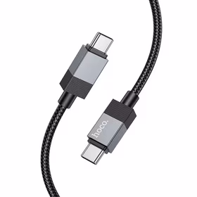Kabelis USB C uz USB C Hoco 3A 60W 1 m X110 melns