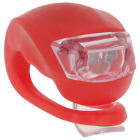 Setty velosipēdu lukturu silikona komplekts priekšējais balts + aizmugurējais sarkans LR-01