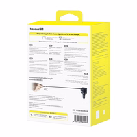 Baseus Enjoyment Max 90W automašīnas lādētājs 2x USB-C + USB-C un Lightning kabelis - melns