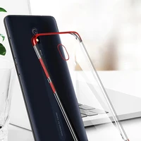 Xiaomi Redmi 8A - caurspīdīgs zils Gel TPU apvalks ar elektroapkalējuma rāmi