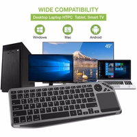 Techly ICTB9801TB tastatūra RF bezvadu + Bluetooth QWERTY US English melna