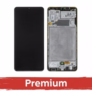 LCD displejs saderīgs ar Samsung A325 A32 4G melns ar rāmi OEM